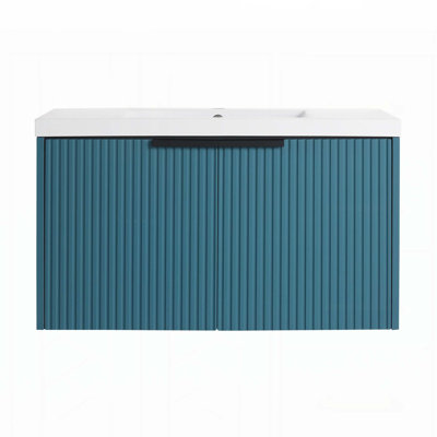 36-Inch Wall Mounted Bathroom Vanity with Innovative Features for Stylish Storage