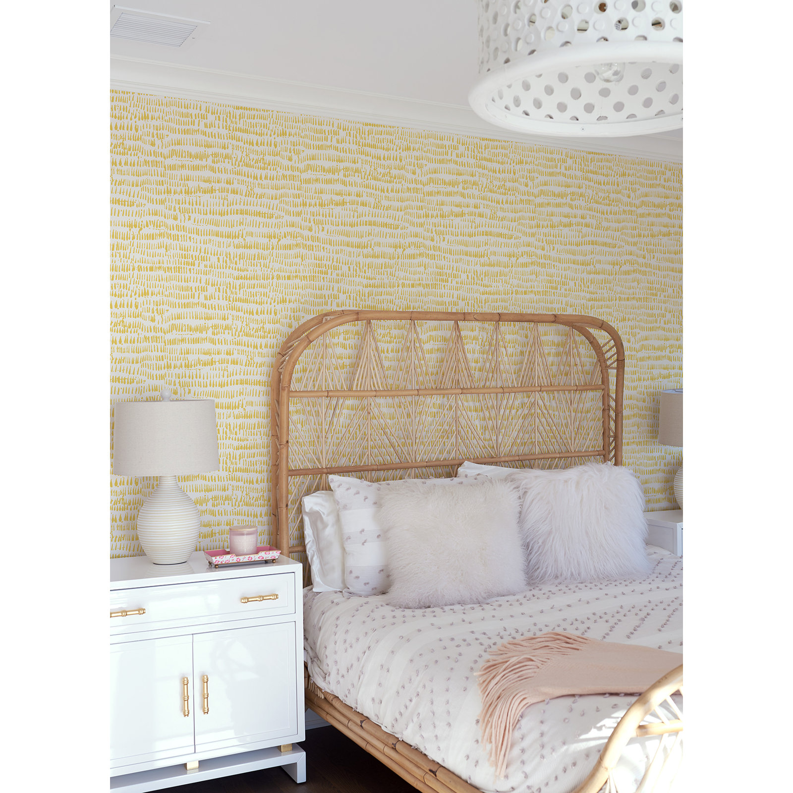Bartlow Modern Abstract Wallpaper, Yellow