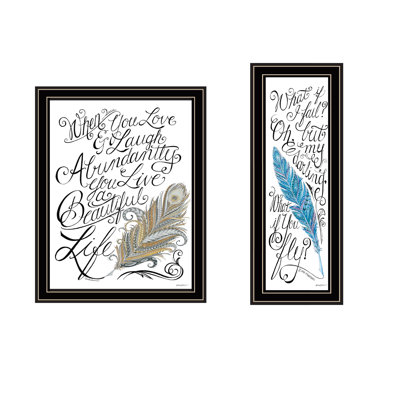 Trinx 2- Piece Vignette What If I FAIL? Wall Art For Living Room, Bedroom Wall Art Print For Home Decor By Deb Strain