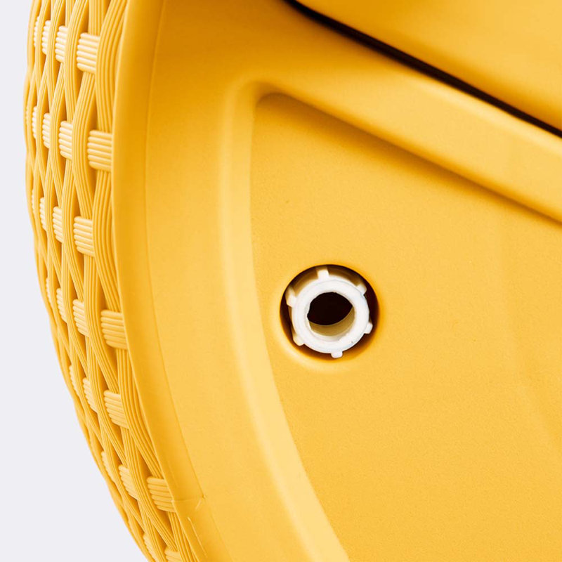 Cancun Resin Outdoor 2-In-1 Side Table and Cooler, Gold