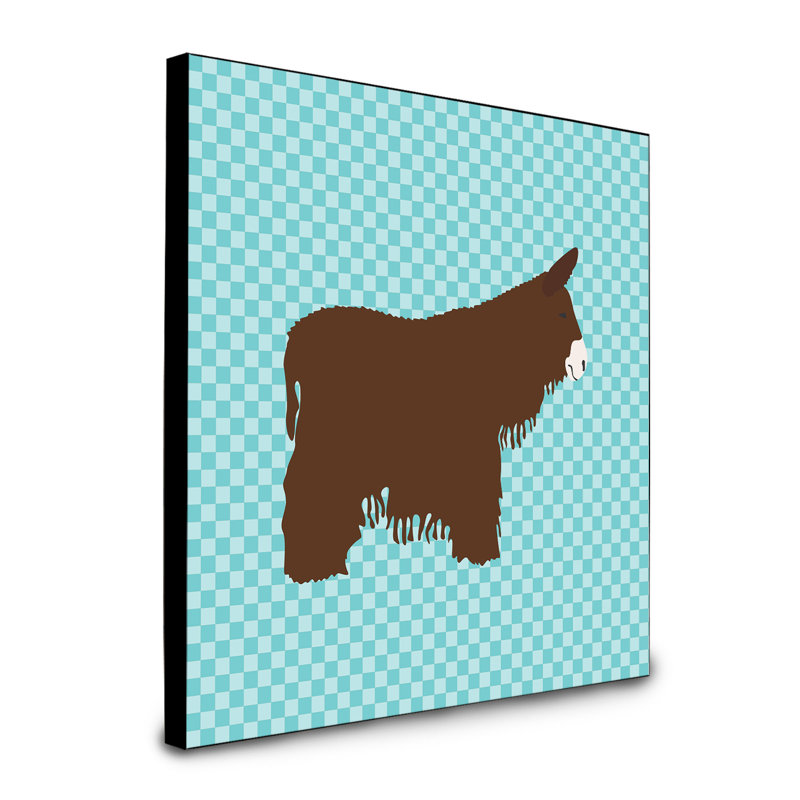« poitou poiteuin donkey check », art encadré Aprilia, bleu