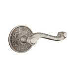 Wave/Drop Privacy (Bed & Bath) Door Lever with Round Rosette