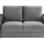 Causeuse en velours gris Wenona
