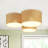 3-Light Hand Woven Drum Flush Mount