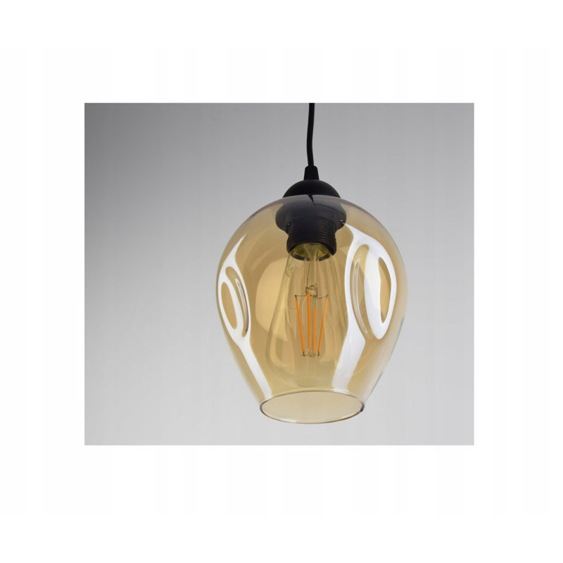 Tetbury 3 - Light Black Cluster Pendant, Honey