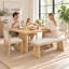 Ensemble de salle à manger 6 pièces - Chaises rembourrées et banc rembourré pour le confort-402745548