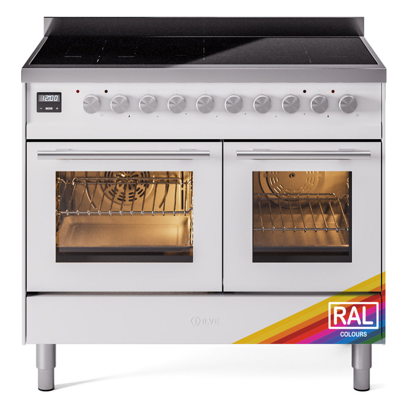 Cuisinière à induction ILVE Professional Plus II 40 pouces avec 6 éléments à induction (porte vitrée)