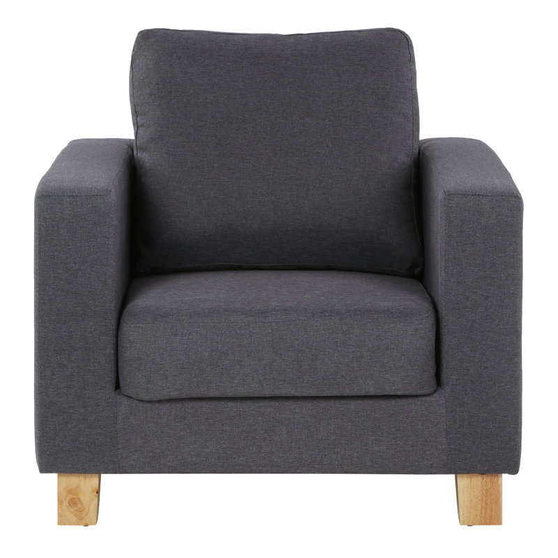 Arnold Upholstered Armchair, Linen Grey