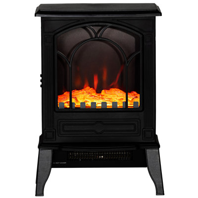 Charlton Home® 15.3 " W Black Electric Fireplace