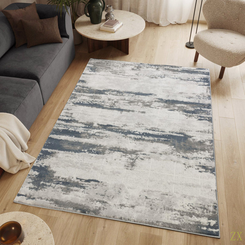 Geometric 7 Ft. 10 In. X 10 Ft. 6 In. Area Rug Modern Minimalist, Stain Resistant, Kid & Pet-Friendly For Living Room, Bedroom, Workspace And High-Traffic Areas