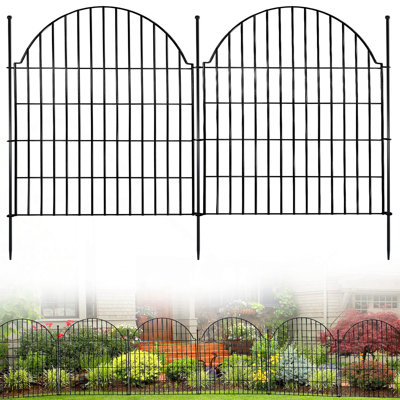 Clôture de jardin décorative en métal 10 panneaux