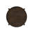 Round Solid Wood End Table, Dark Brown
