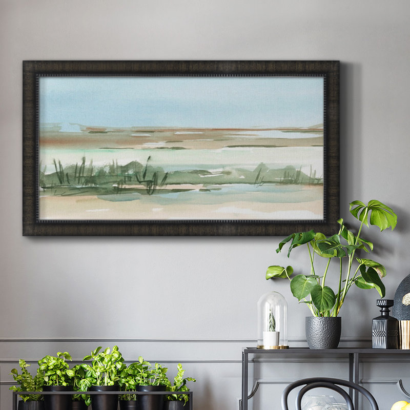 Peaceful Lowland I, toile encadrée de qualité supérieure - prête à être accrochée, H 25 po x l 45 po x P 1 po