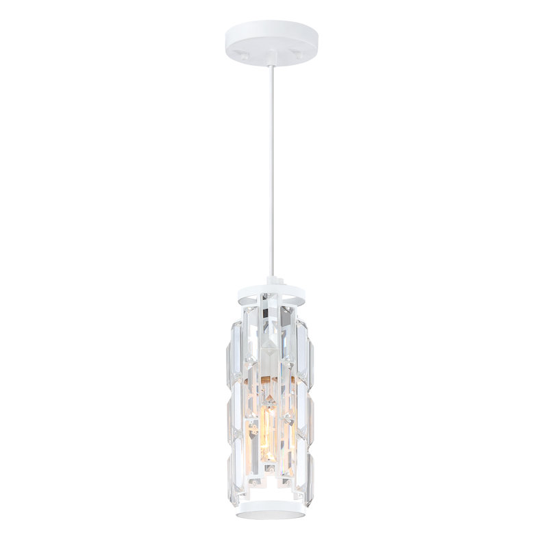 1-Light Crystal Kitchen Island Pendant Light