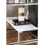 Saniyah Glass Top Frame End Table-163747126