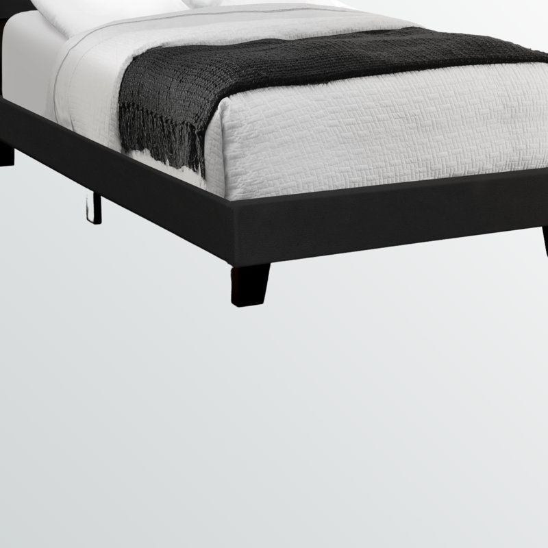 Lit simple transitionnel en velours noir H 45,47 po x l 42,78 po x L 80,14 po Dabury
