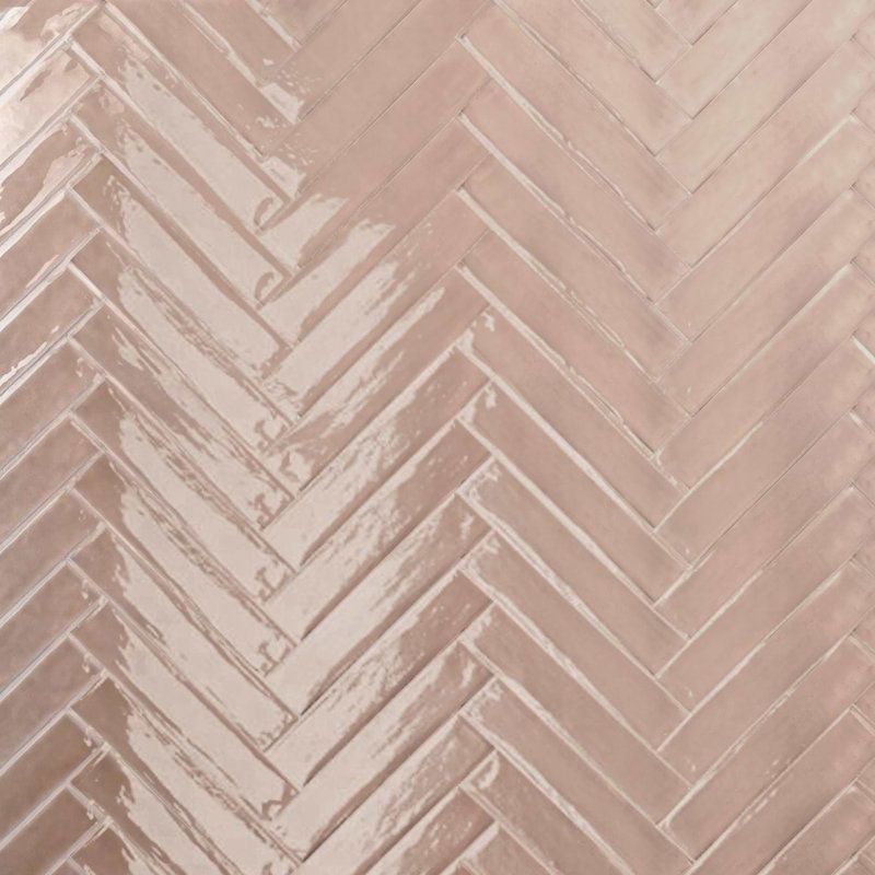 Paint 3x16 Glossy Porcelain Tile, Rosa Pink