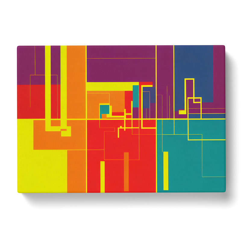 Enlivening Modern Abstract - Wrapped Canvas, 35cm H x 50cm W x 3cm D
