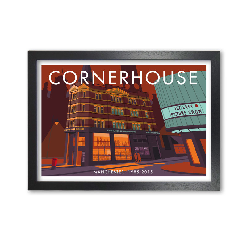 Manchester Cornerhouse by Stephen Millership - Print, Black, 59.4 cm H x 84.1 cm W x 5 cm D