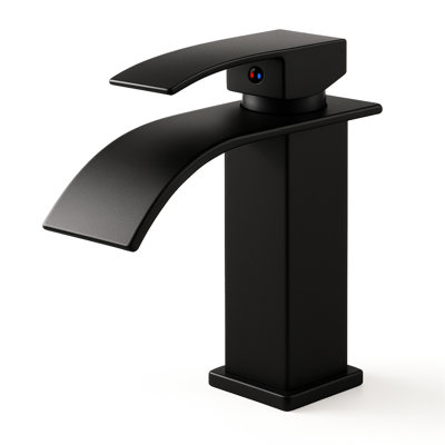 Robinet de salle de bain noir mat, conception à poignée simple et trou, acier inoxydable pour une utilisation durable, réglage facile de l'eau par levier, performance de rouille à la corrosion, cartouche en céramique haute performance,