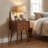 Walnut 2-Drawer Nightstand Small Side End Table with Storage for Bedroom Living Room or Entryway-1646020301
