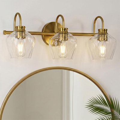 Luminaire de meuble-lavabo contemporain avec cadre en métal et col de cygne