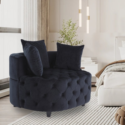 Chaise de réception en velours avec structure en bois