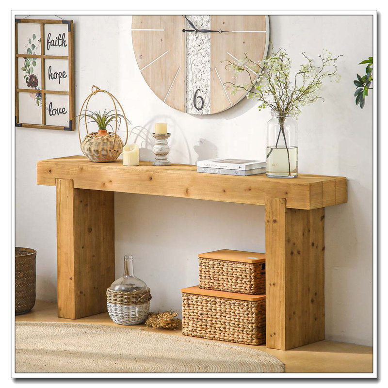 Console en bois massif 63 "