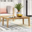Table basse d'extérieur en bois d'acacia durable avec un design rustique et une finition résistante aux intempéries, parfaite pour le patio et le jardin