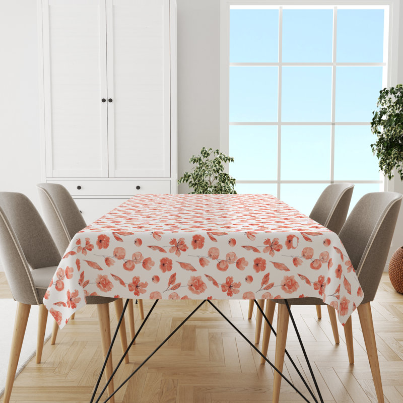 Nappe Hertog, Corail / blanc, L 60 po x l 60 po