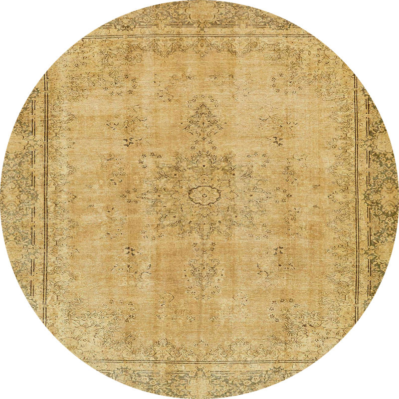 Abstract Indoor Rug, Round 8'