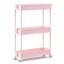 Wagon de rangement roulant ultra-mince, wagon de rangement réglable à trois couches, polyvalent et facile à installer, stable et flexible, rose-127734994