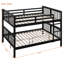 Lit superposé double au-dessus de double avec échelle pour chambre à coucher, mobilier de chambre d'amis - espresso