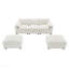 Canapé modulaire Basic, canapé modulaire en chenille avec poches de rangement, ensemble de canapé en U à 5 places avec coussins décoratifs, combinaison libre, canapé Cloud moderne avec 2 repose-pieds mobiles-188505872