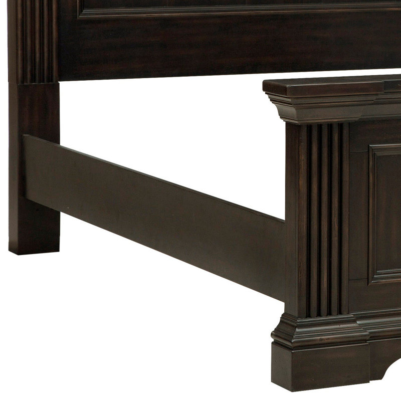 Lit à panneau, Ensemble de 3 pièces : lit, commode, miroir, Très grand lit