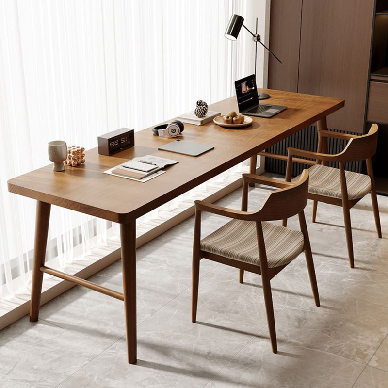 Bureau nord-américain en bois de frêne, H 29,53 po x l 55,12 po x P 23,62 po