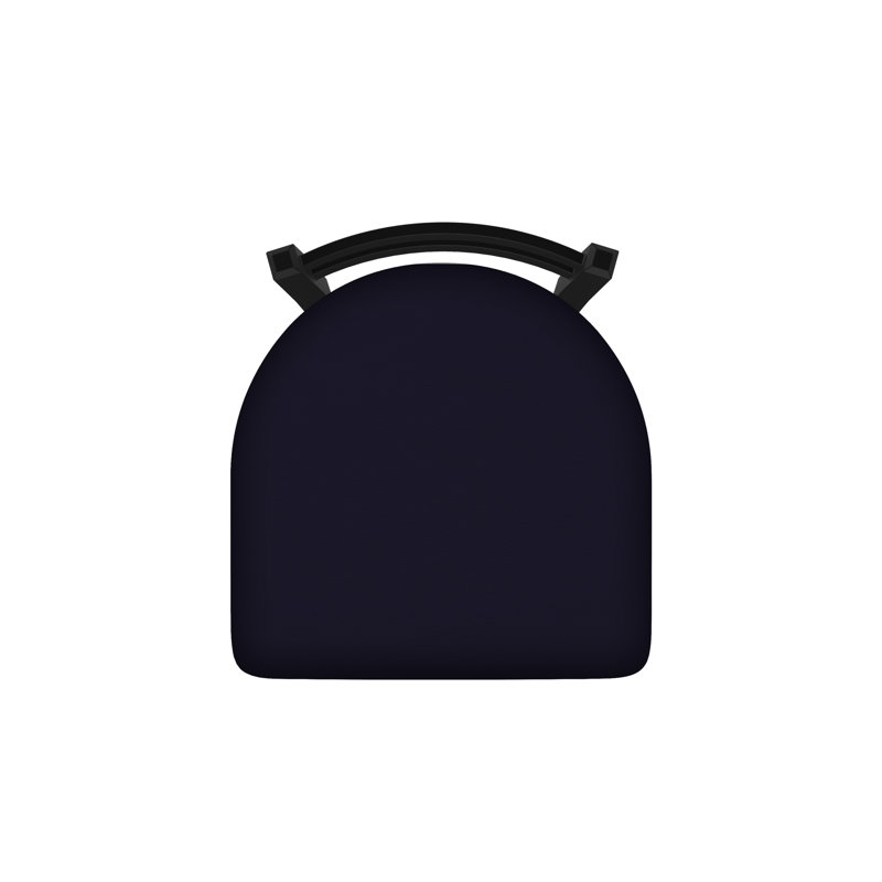 Tabouret de coiffeuse en métal Jackie, Vinyle - Crépuscule galop, Noir froissé