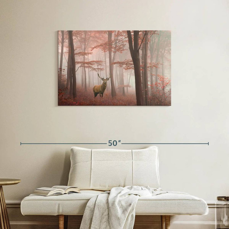 Cerf rouge Brampt insaisissable, H 24 po x l 36 po