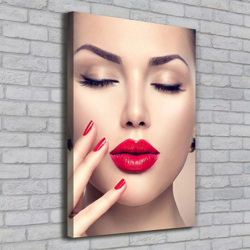 Red Lips - Wrapped Canvas Print