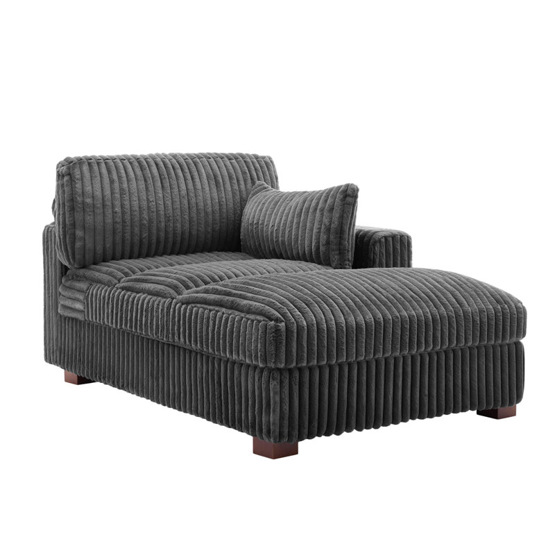 Bukvice Chaise Lounge, Grey, Right Hand Facing