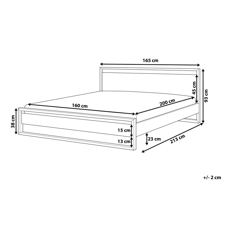 Ziggy Solid Wood Bed, European Kingsize (160 x 200 cm)