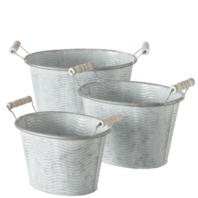 Ensemble de cache-pots en métal 3 pièces