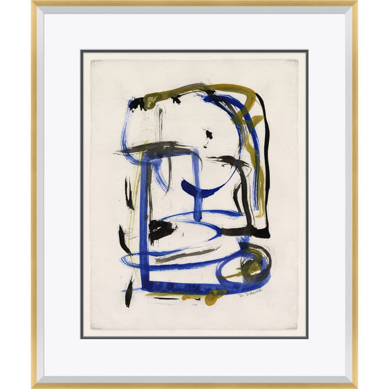 Abstracts In Blue And Yellow 1 Giclee Print by Soicher Marin Archives