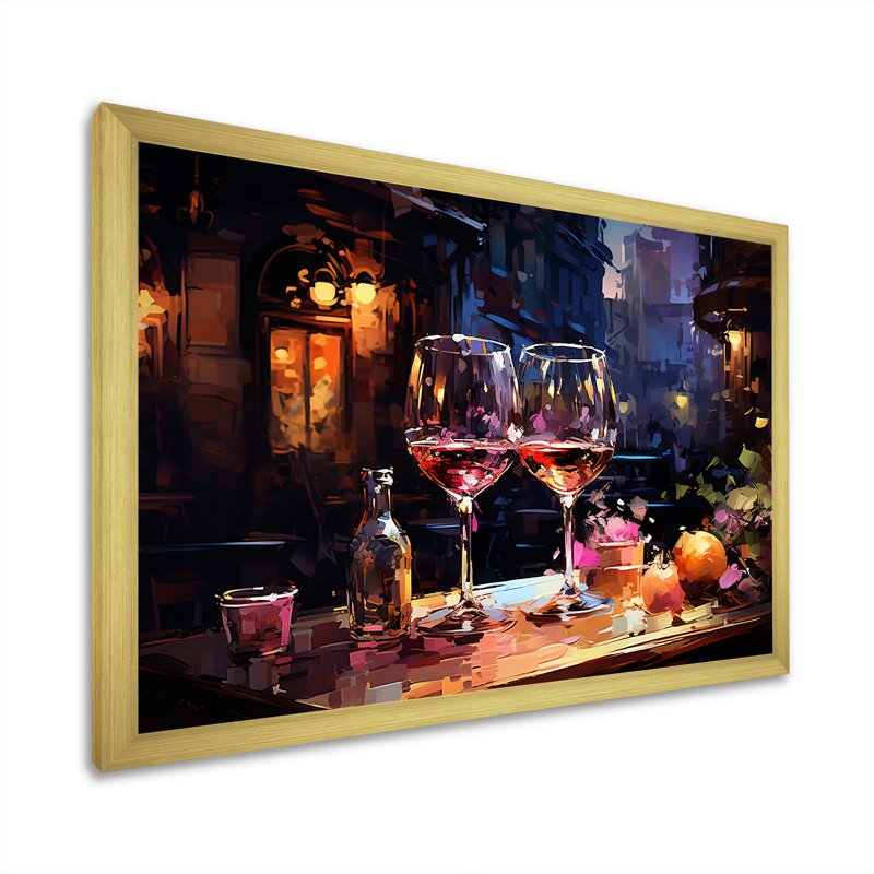 «Curve Elegant Burgour Wine - Wine», reproduction d'art sur toile encadrée, H 24 po x l 32 po x P 1 po