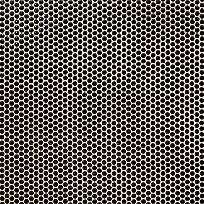 Carreau de mosaïque en porcelaine pour plancher et mur 12 po x 13 po Ackland Penny, Caviar Nivora brillant
