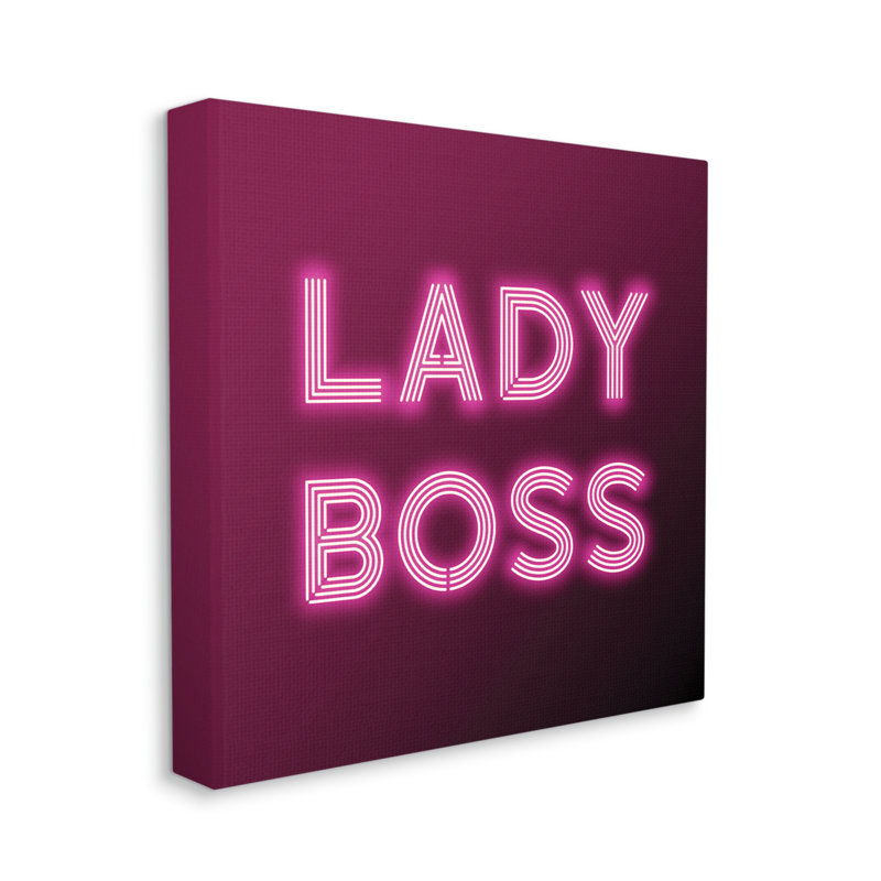 Neon Lady Boss, Toile tendue, L 36 po x H 36 po