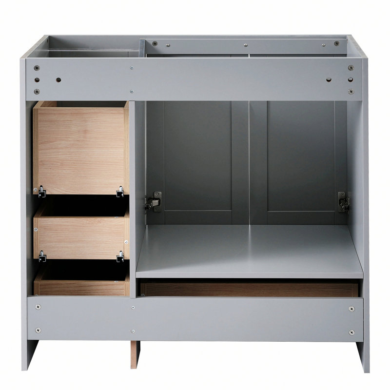 Meuble-lavabo à cadre en bois, meuble-lavabo avec tiroir, armoire de salle de bain en bois