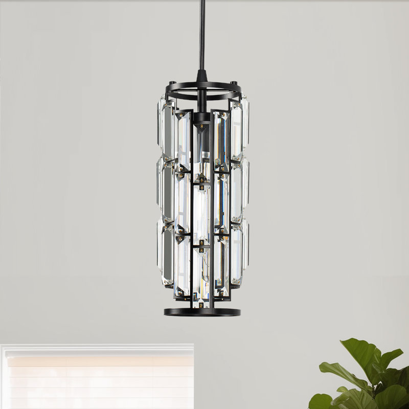 Herrada 1 - Light Crystal Cylinder Pendant