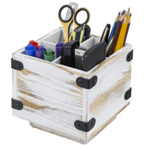 Three Compartments Pen Holder and Art Supply Organizer – Artiful
