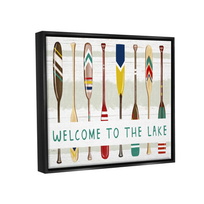 " Lake House Welcome Boat Paddles " by Elizabeth Tyndall